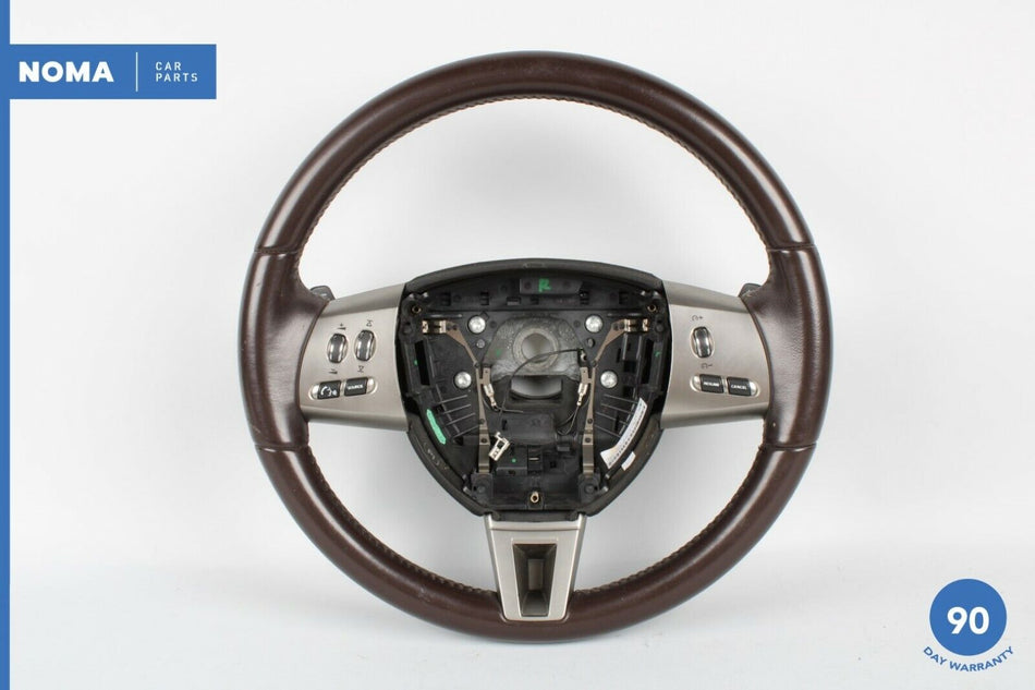 09-11 Jaguar XF XFR X250 Steering Wheel w/ Switch 7W833L598DC Truffle AMS OEM