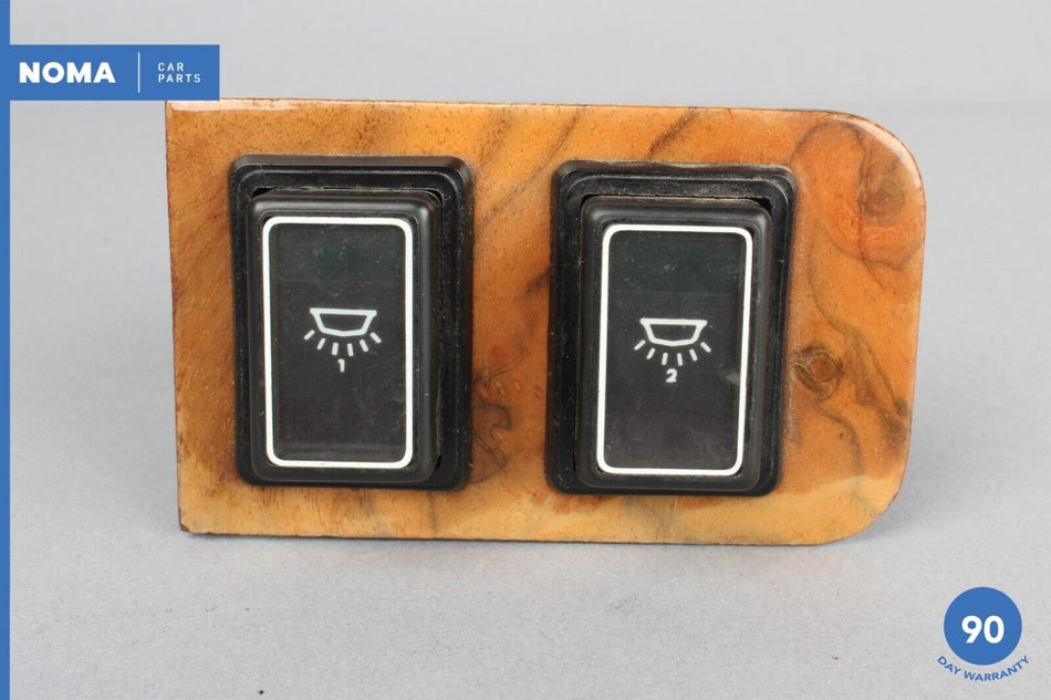 84-91 Jaguar XJS HE Series 2 Dash Map & Interior Light Switch Set w/ Bezel OEM