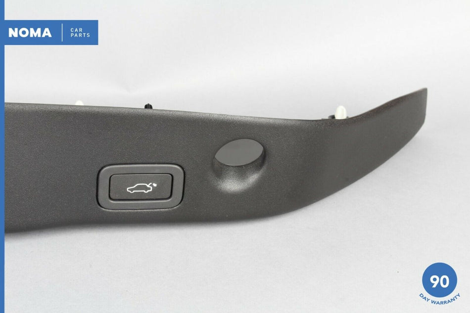 10-18 Jaguar XJ X351 Rear Trunk Lid Panel Trim w/ Open Close Button Switch OEM