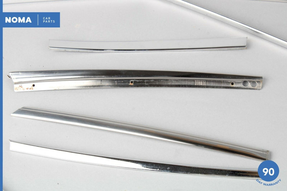 84-87 Jaguar XJ6 Series III Rear Left Driver Door Window Molding Chrome Set OEM