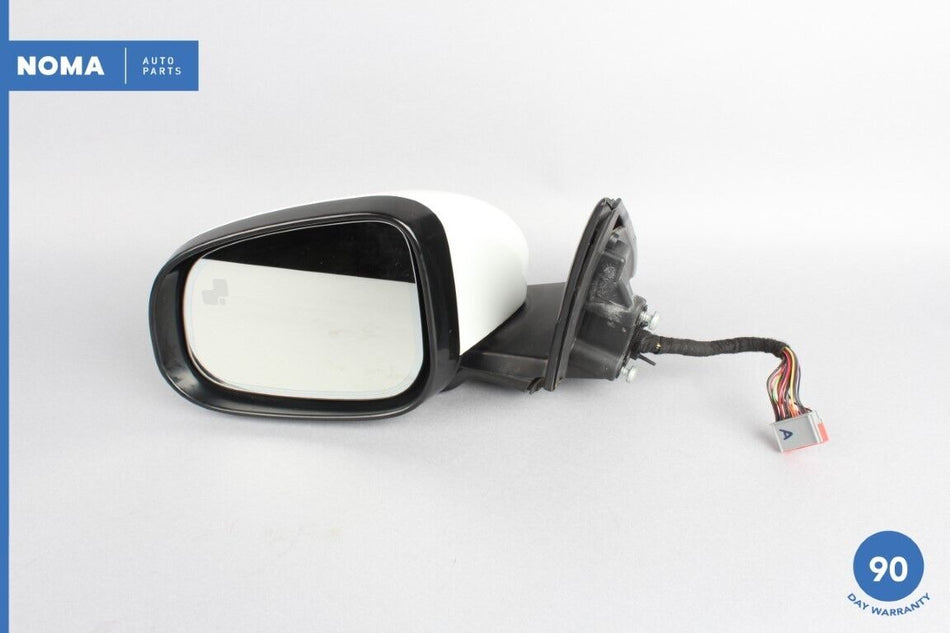 14-19 Jaguar XJ XJL X351 Left Driver Side Door Rear View Mirror White NER OEM