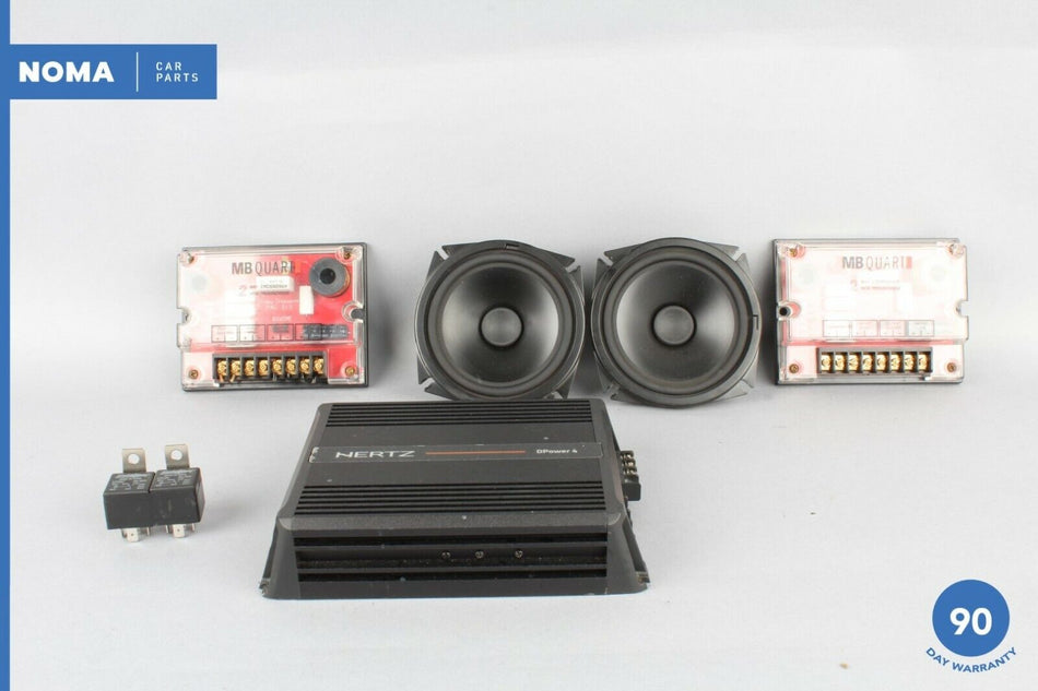 99-02 BMW Z3 E36 Radio Audio Amplifier w/ Door Speaker & Crossover Set Hertz