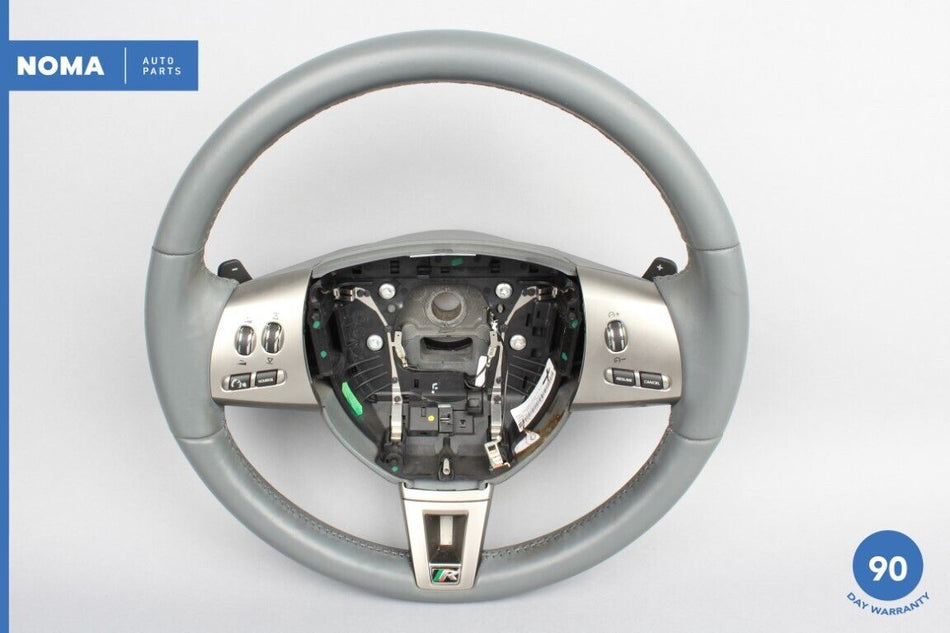 07-08 Jaguar XK X150 Heated Steering Wheel Leather "R" w/ Switch Blue LJK OEM