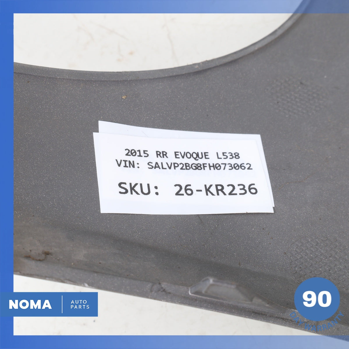12-19 LR Range Rover Evoque L538 Rear Right Bumper Cover Panel Gray OEM - photo 17
