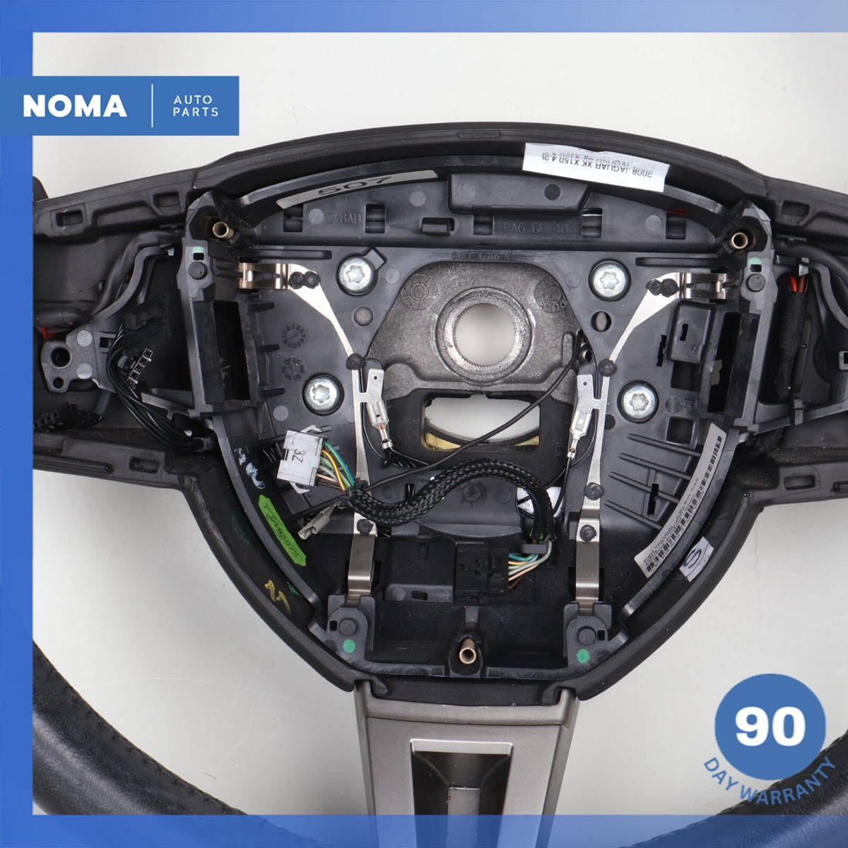 07-11 Jaguar X150 XK XF Steering Wheel w/ Paddle Shifters Black 7W833L598DA OEM - photo 10