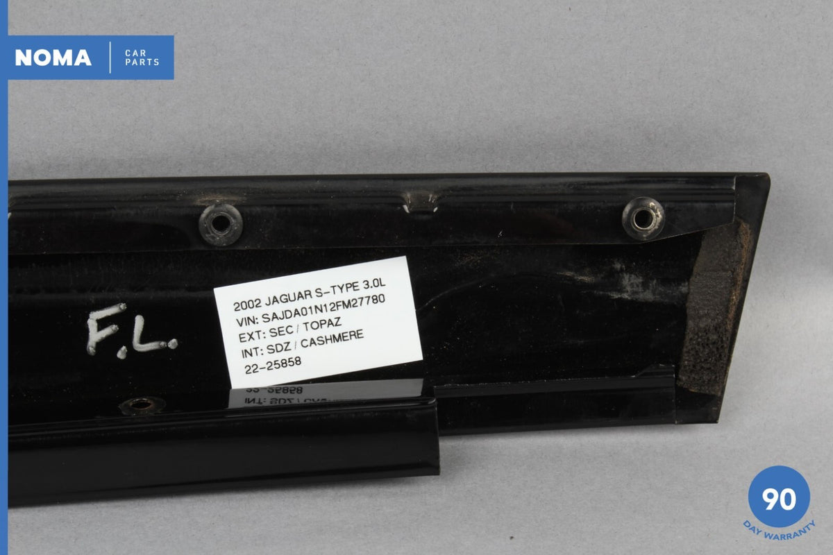 00-02 Jaguar S-Type X200 Front Left Side Outer Door B-Pillar Molding Black OEM - photo 9