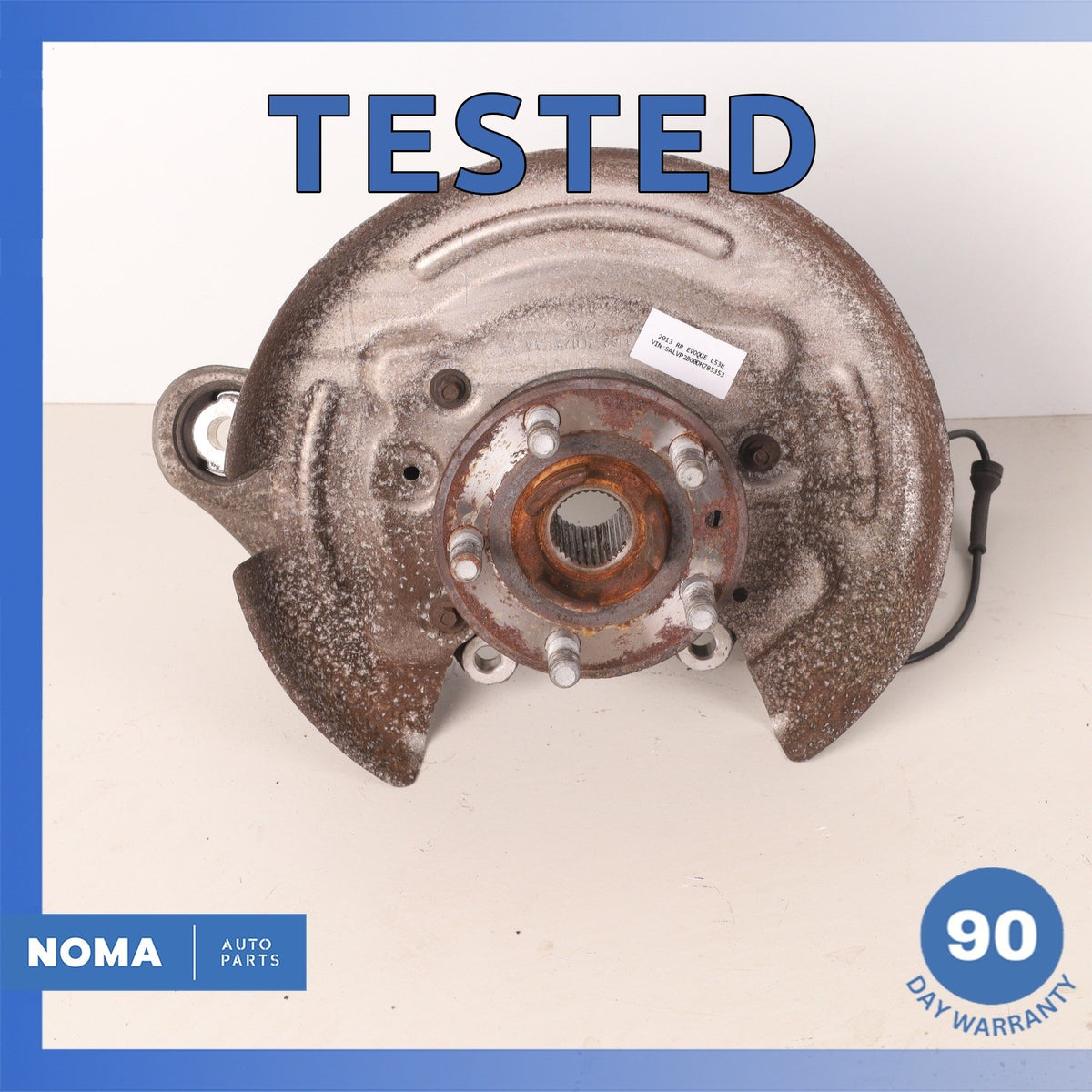 12-19 LR Range Rover Evoque L538 Rear Left Spindle Knuckle Hub w/ Shield OEM - photo 1