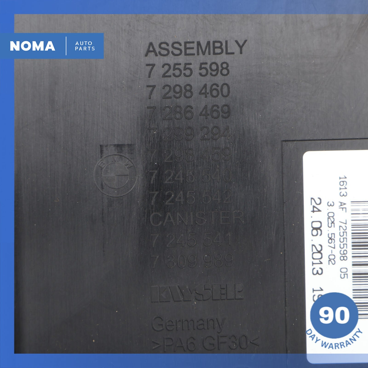 12-16 BMW F10 ActiveHybrid 5 Fuel Vapor Charcoal Canister 16137255598 OEM - photo 20