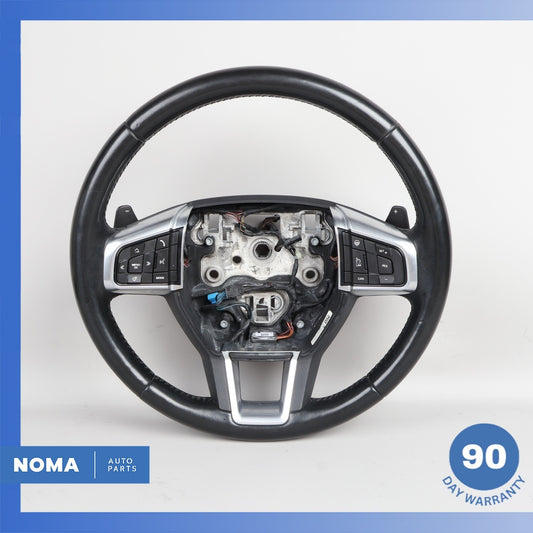 15-19 LR Discovery Sport L550 Leather Steering Wheel Black w/ Paddle Shifter OEM - photo 1