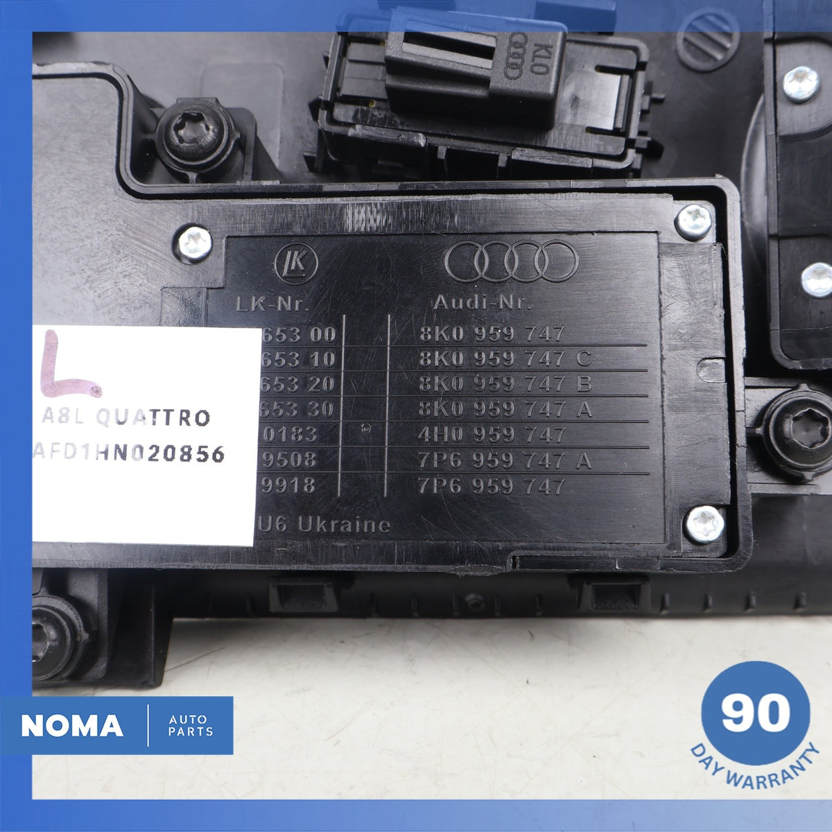 Audi D4 A8L A8 S8 Front Left Seat Control Switch Panel 4H0959747 OEM - photo 5