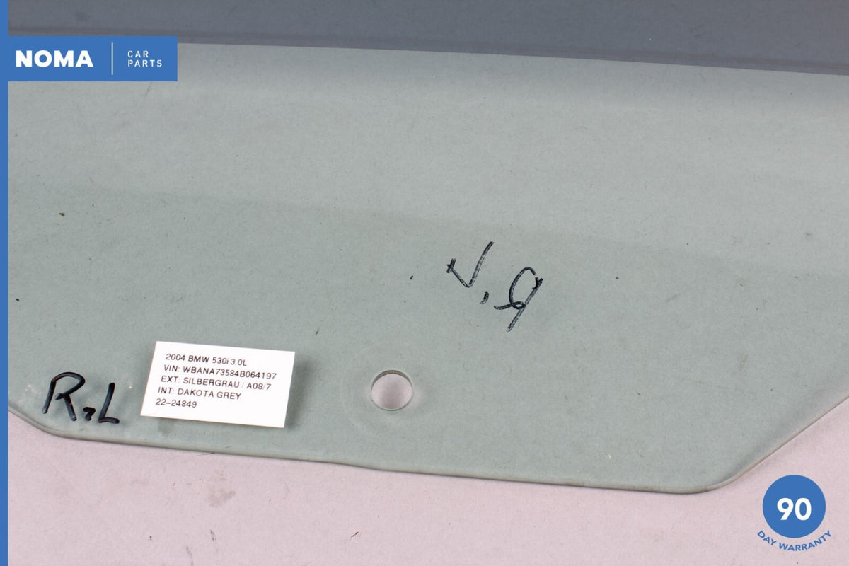 04-10 BMW E60 530i Rear Left Driver Side Window Glass 51357110635 OEM - photo 4