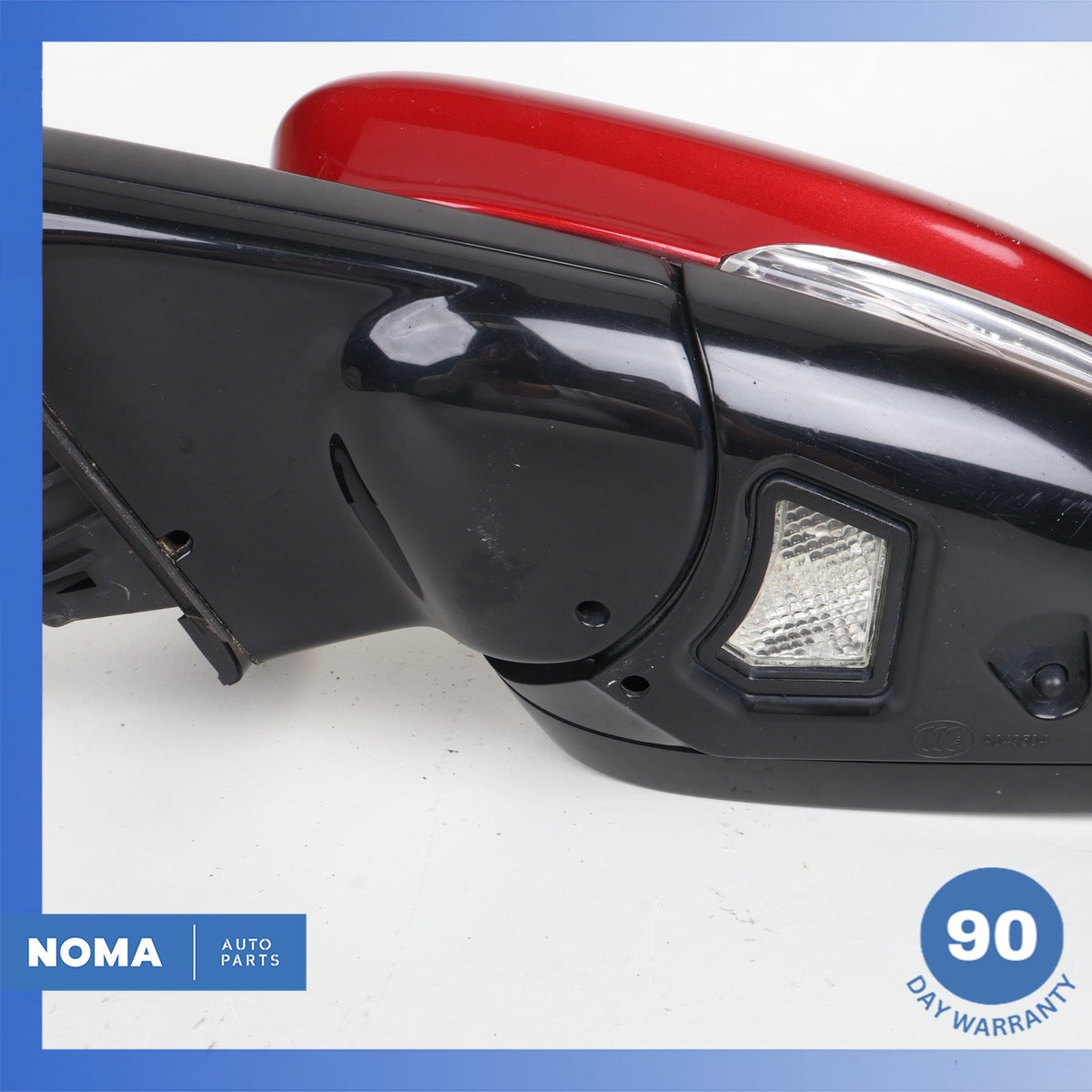 10-19 Jaguar X351 XJ XJR Left Side Rear View Door Mirror w/ Blind Spot Red OEM 7 - photo 13