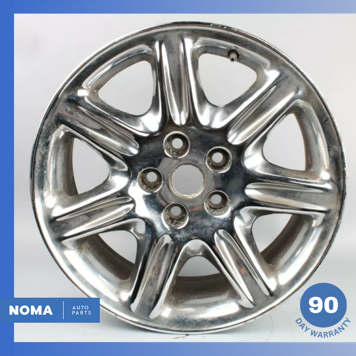 2004 Jaguar XK8 X100 9x18 R18 Rear Right or Left Alloy Wheel Rim Chrome OEM - photo 1