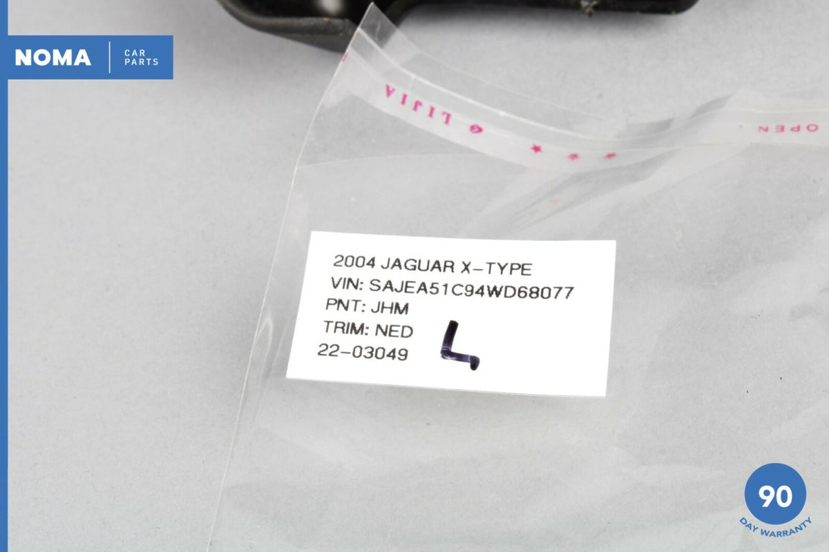 02-08 Jaguar X-Type X400 Front Left & Right Inner Seat Rail Cover Set Black OEM - photo 5