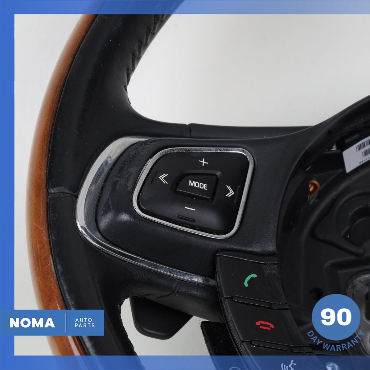 10-19 Jaguar X351 XJ XJL XJR Steering Wheel w/ Paddle Shifters Wood OEM - photo 4