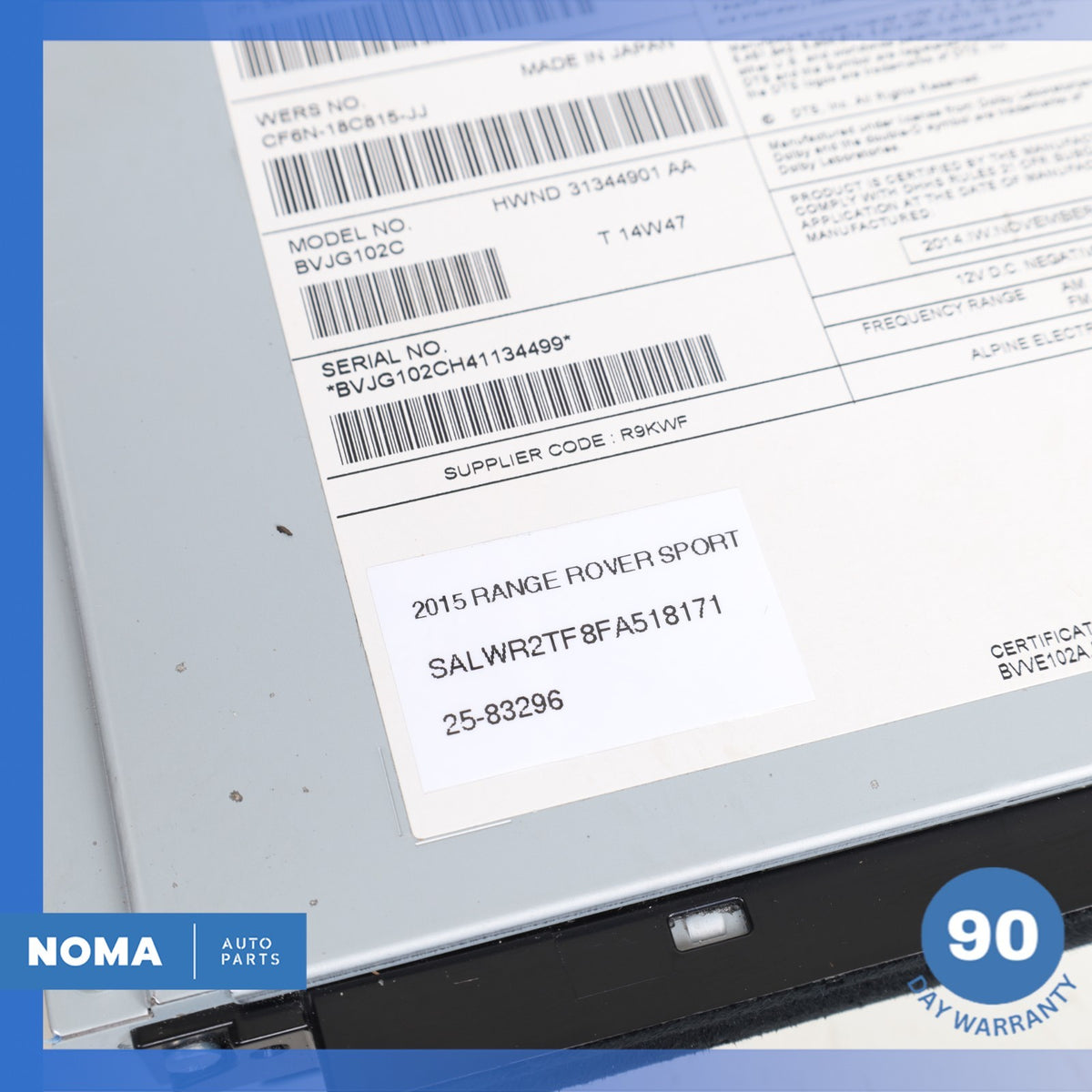 09-24 Range Rover Sport L494 Audio Radio Receiver Head Unit AM FM CD Player OEM - photo 12