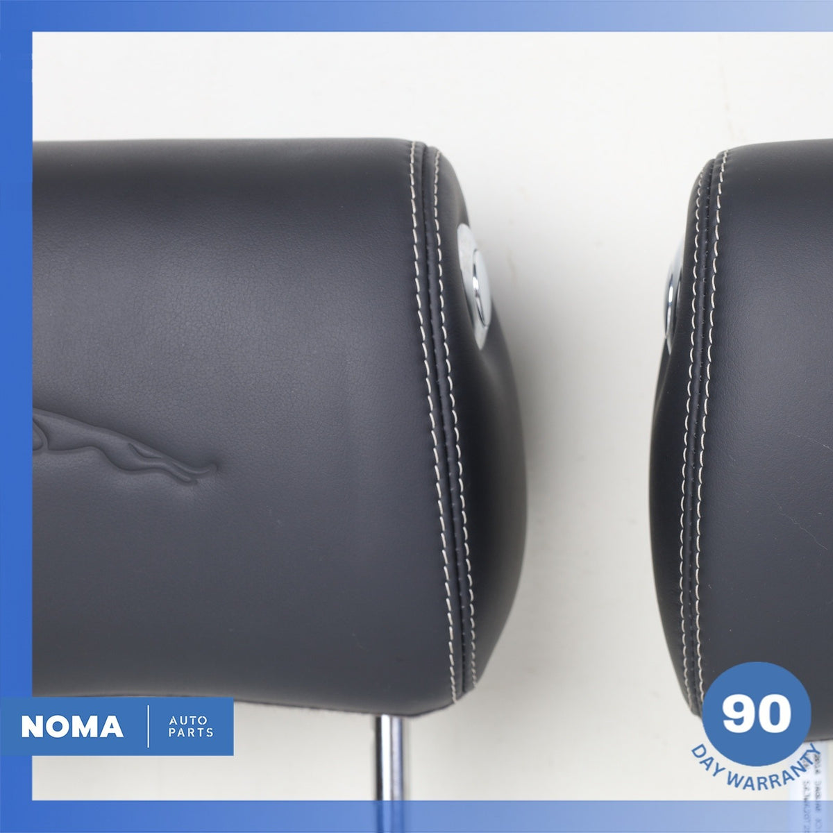 10-19 Jaguar X351 XJ XJR Rear Seat Headrest Head Rest Set of 2 Black OEM - photo 4