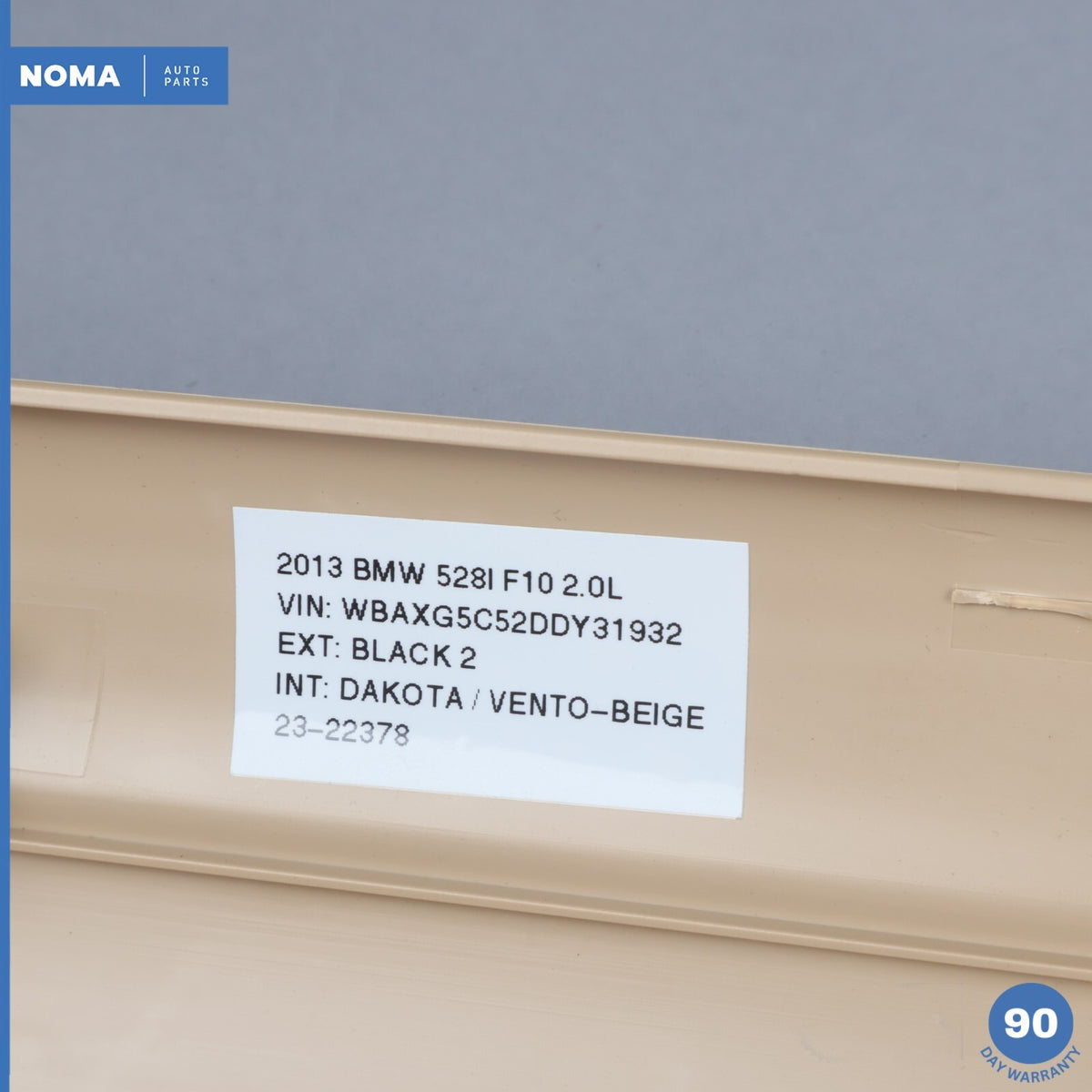 11-16 BMW 528i F10 Left or Right Side Door Sill Cover Trim Veneto Beige OEM - photo 12
