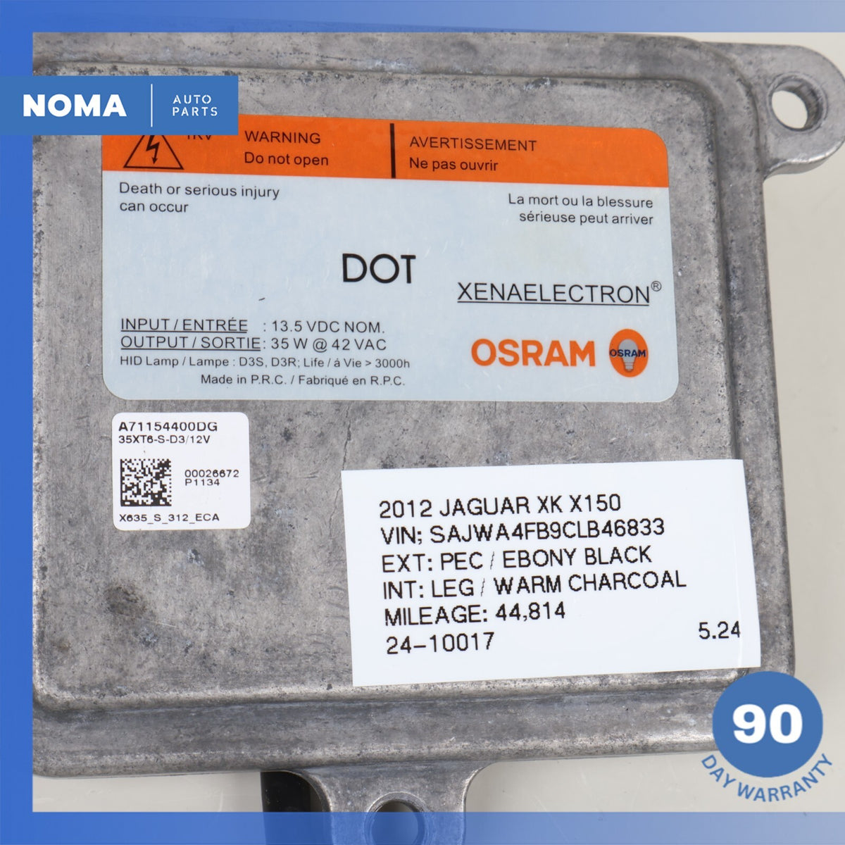 12-15 Jaguar X150 XK XF XKR XFR Xenon Headlight Ballast OSRAM BJ3213C170AA OEM - photo 8