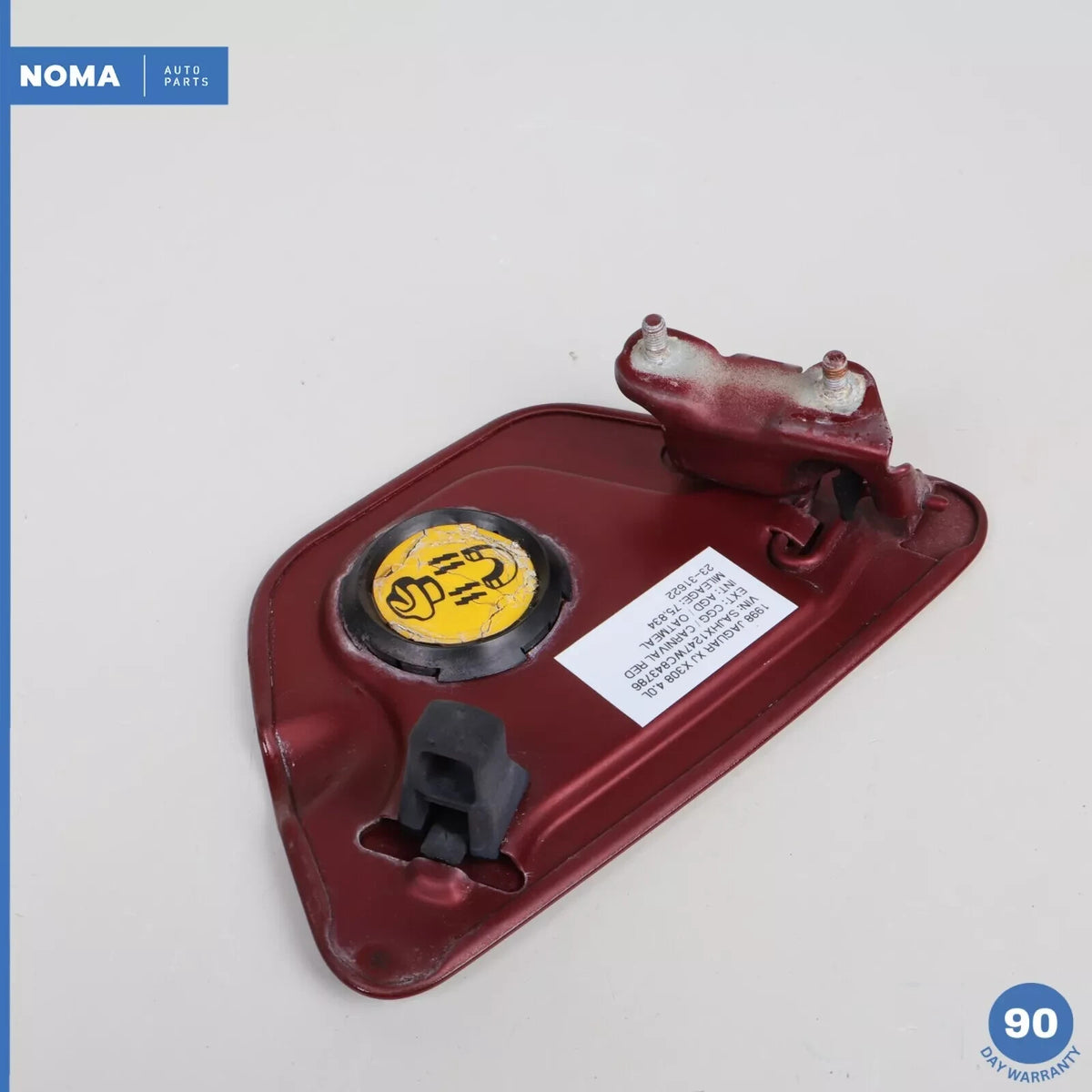 98-03 Jaguar X308 XJ XJR Fuel Filler Gas Tank Door Flap Lid Red OEM - photo 7