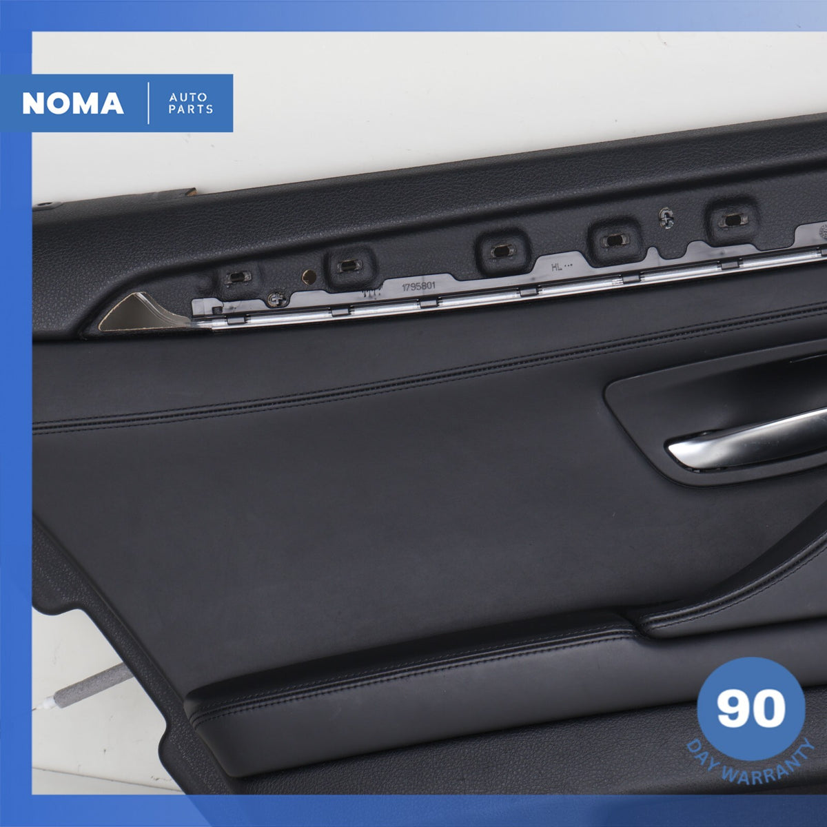 11-16 BMW F10 550i 535i Rear Left Interior Door Panel Assembly Nappa Black OEM - photo 6