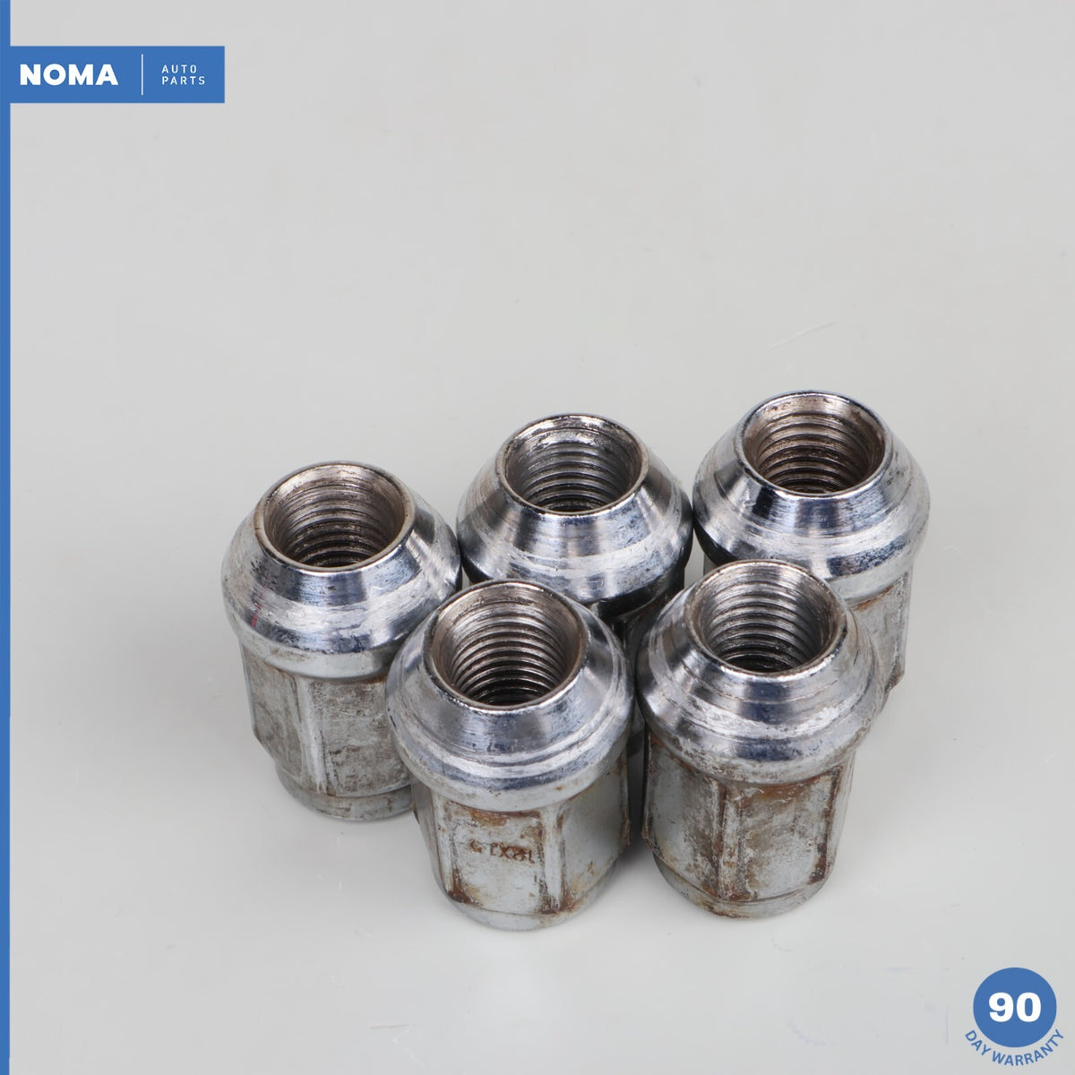 02-08 Jaguar X-Type X400 Wheel Rim Bolt Lug Nut Chrome Set of 5 1X431012AA OEM - photo 5