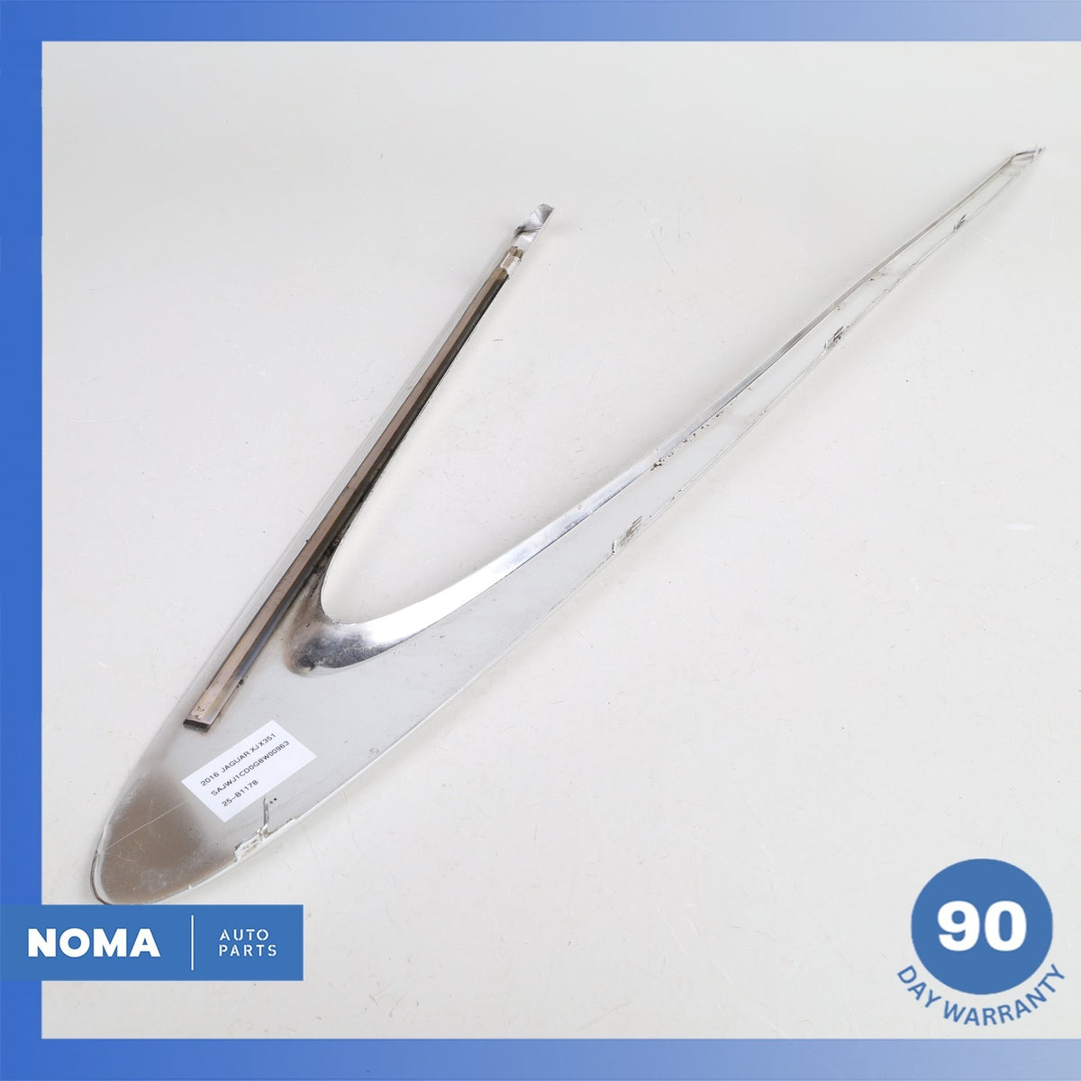 10-19 Jaguar X351 XJ XJR Rear Right Side Quarter Door Window Molding Chrome OEM - photo 6
