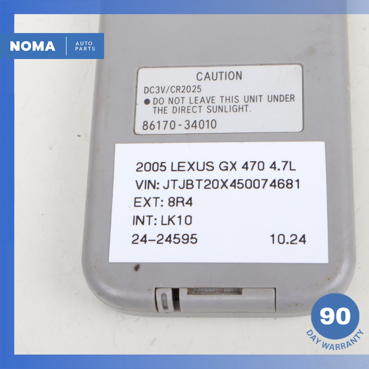 2005 Lexus UZJ120 GX470 Rear Seat Audio Remote Control 86170-34010 OEM - photo 8