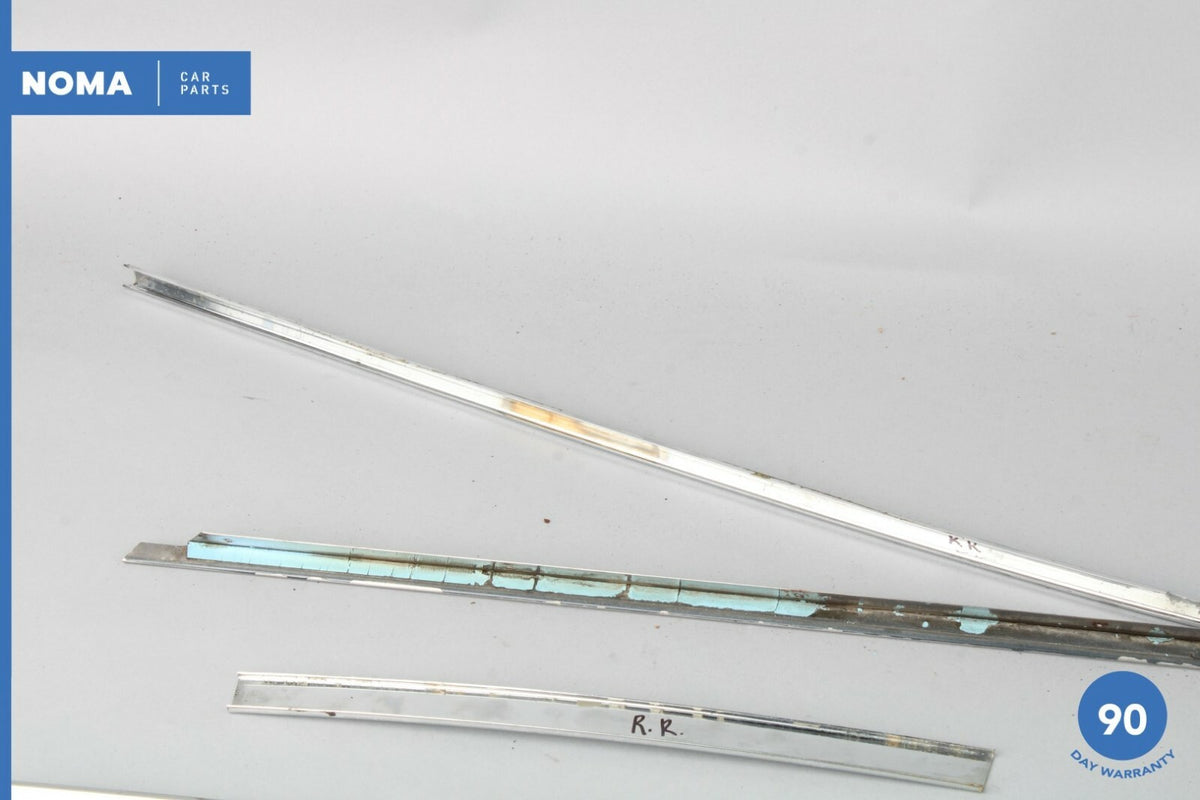 84-87 Jaguar XJ6 Series III Rear Right Side Door Window Molding Chrome Set OEM - photo 7