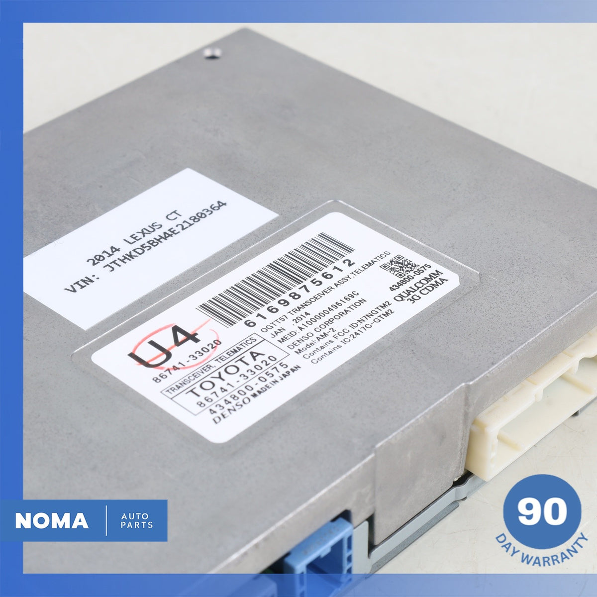 Lexus ZWA10 CT200h Telematics Control Module 86741-33020 OEM - photo 4