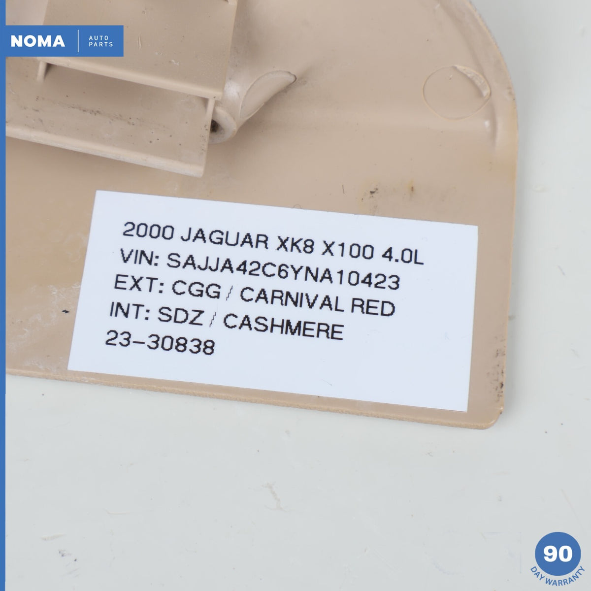 97-06 Jaguar XK8 X100 Rear Right Shoulder Seat Belt Trim Bezel Beige SDZ OEM - photo 13