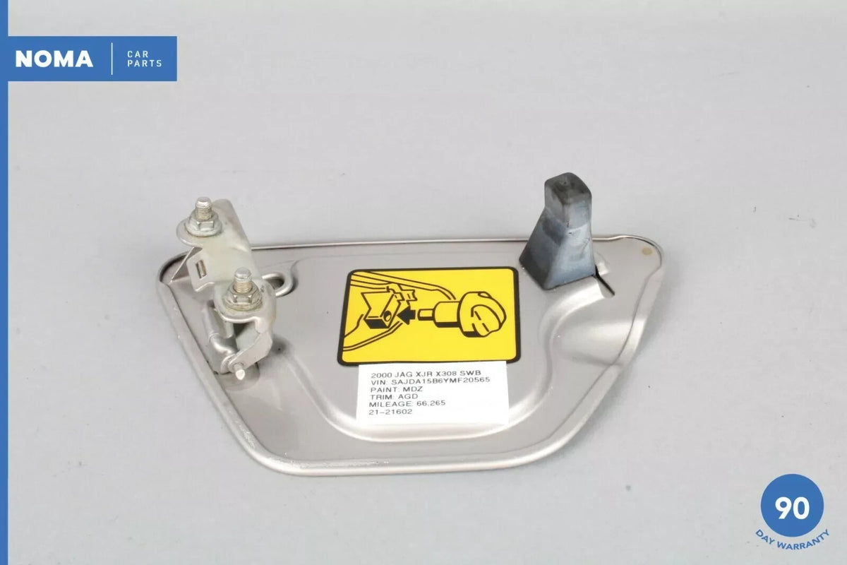98-03 Jaguar X308 XJR XJ8 Fuel Filler Gas Tank Door Flap Lid Silver OEM - photo 2