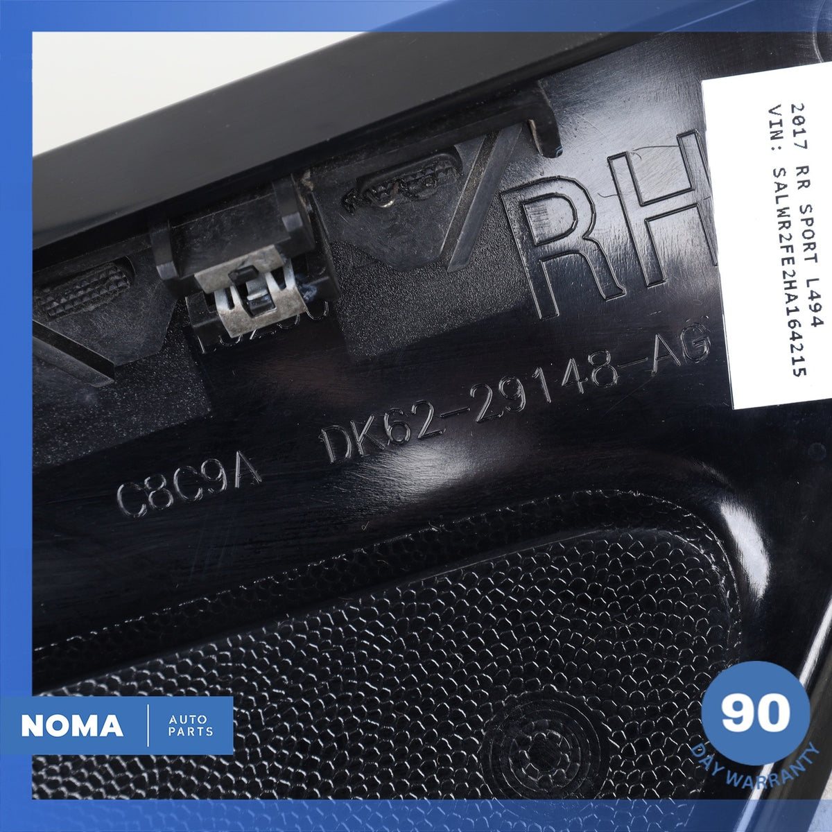 14-22 LR Range Rover Sport L494 Rear Right Side Exterior D-Pillar Molding OEM - photo 12