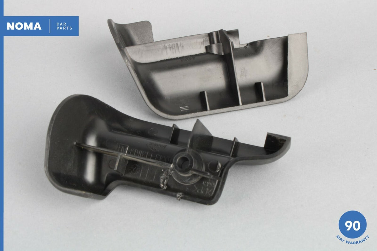 02-08 Jaguar X-Type X400 Front Left & Right Inner Seat Rail Cover Set Black OEM - photo 3