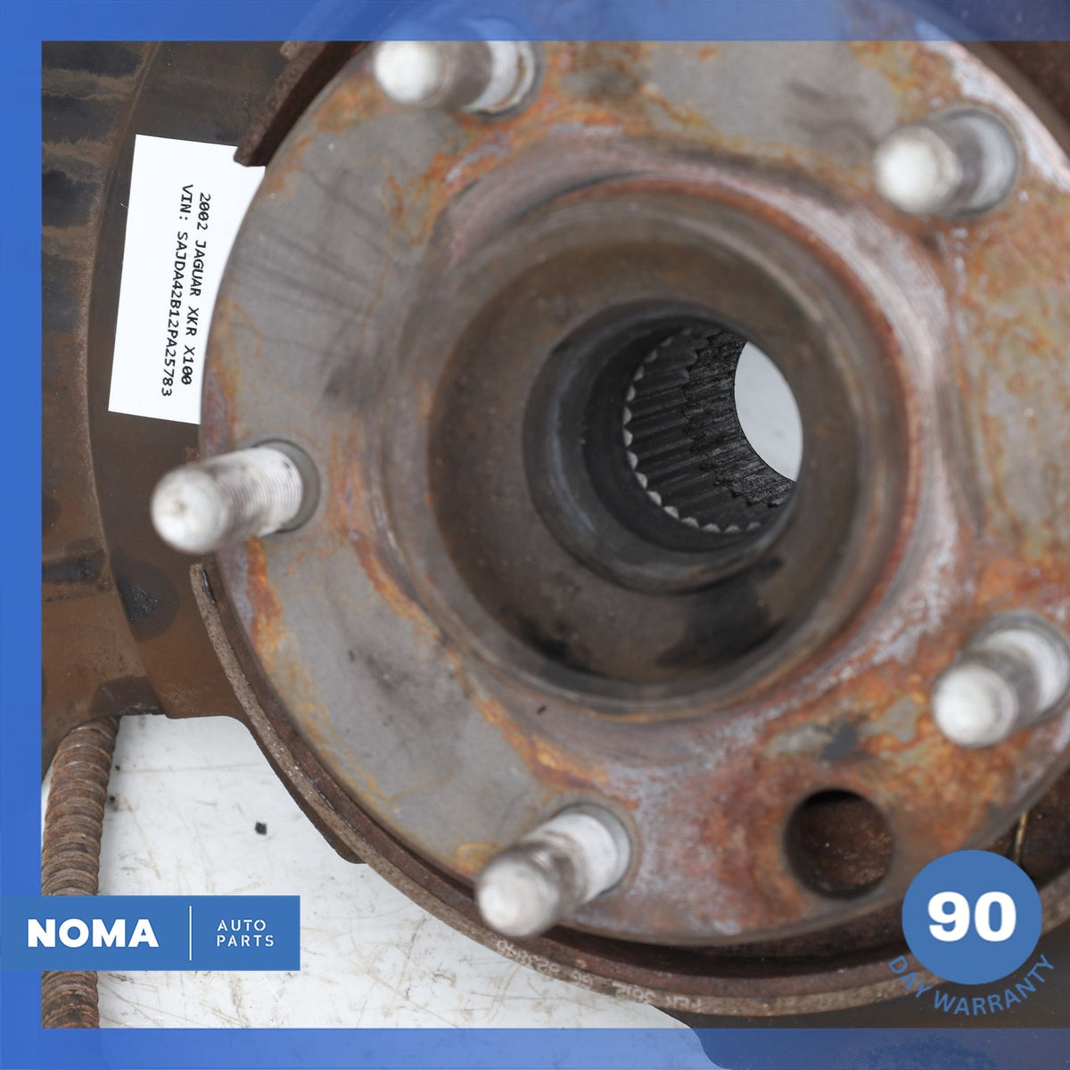 00-06 Jaguar X100 XKR XJ8 Rear Left Spindle Knuckle Hub w/ Shield OEM - photo 5
