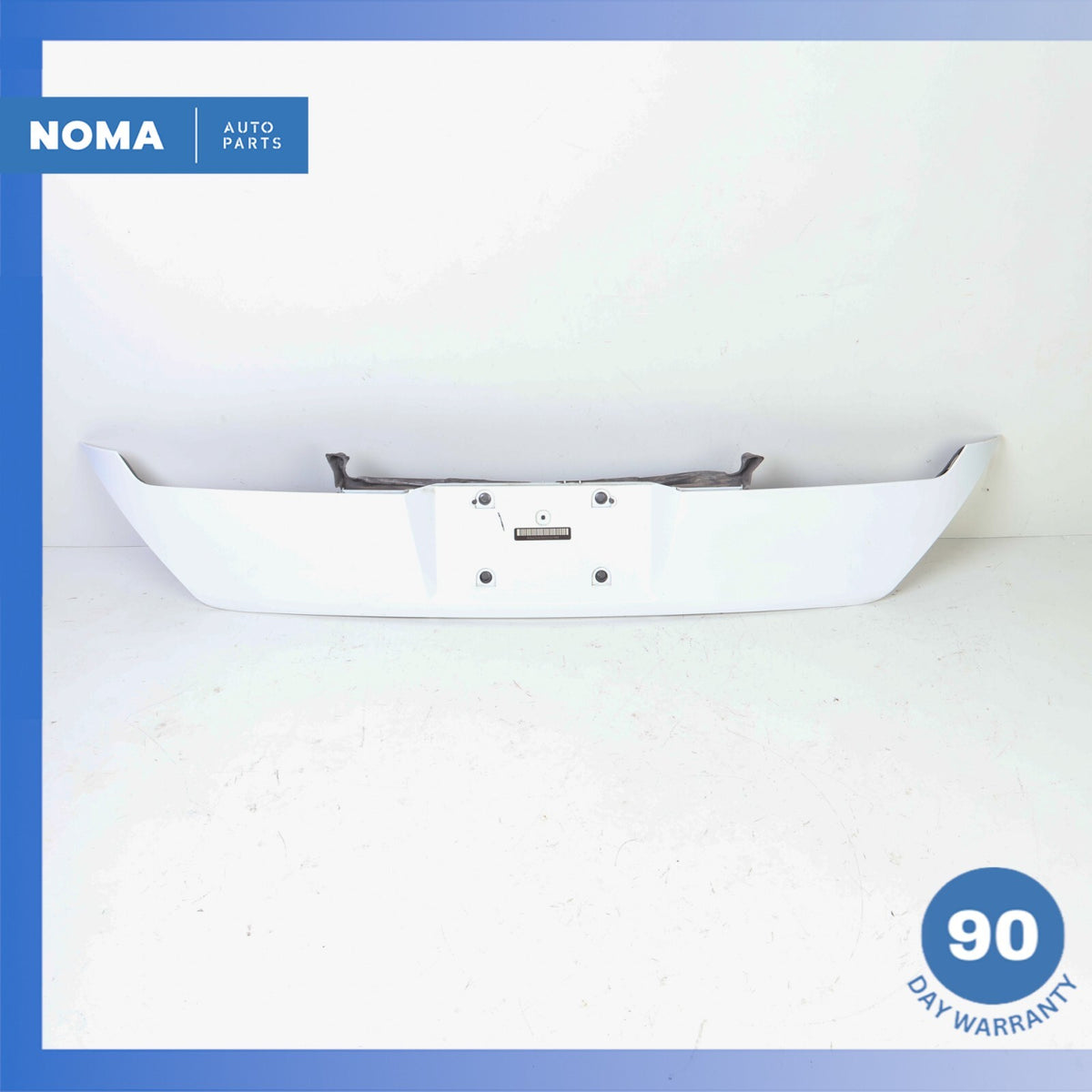 02-05 BMW E66 745Li Rear Trunk Lid License Plate Trim Panel White OEM - photo 1