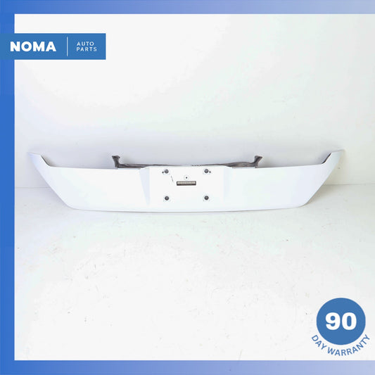 02-05 BMW E66 745Li Rear Trunk Lid License Plate Trim Panel White OEM - photo 1