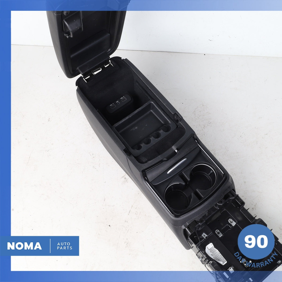 19-23 Dodge LD Charger Center Console Armrest Trim Cover Panel Black OEM - photo 8
