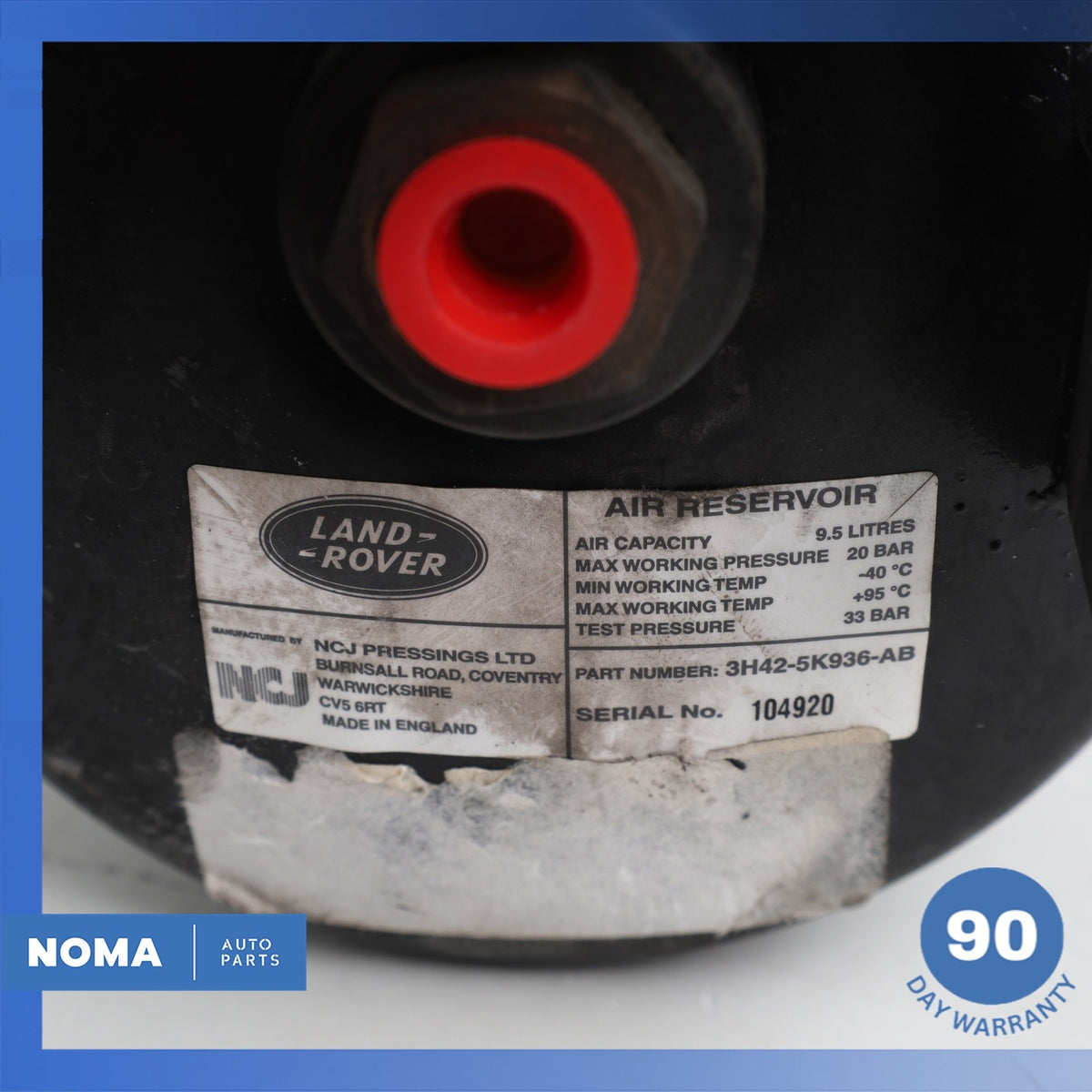 06-12 Land Rover Range Rover L322 Air Suspension Tank Reservoir RQN500013 OEM - photo 6