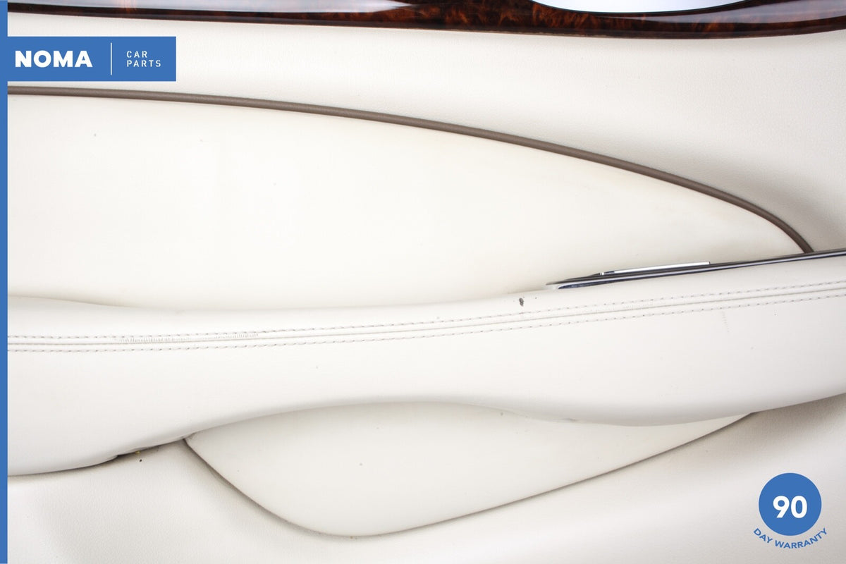 04-09 Jaguar XJ8 VDP X350 LWB Rear Left Side Interior Door Panel Trim NED Ivory - photo 4