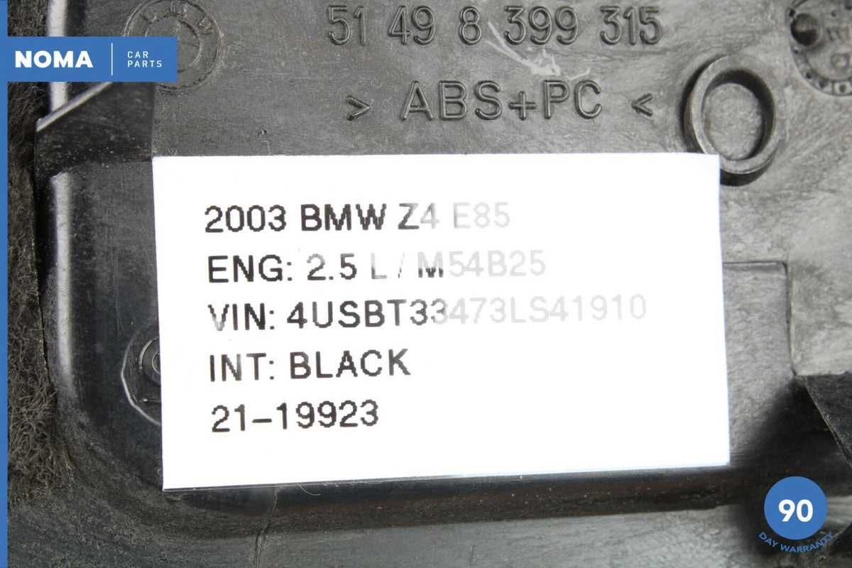 03-08 BMW Z4 E85 Roadster Trunk Boot Lid Trim Recessed Handle 8399315 OEM - photo 5