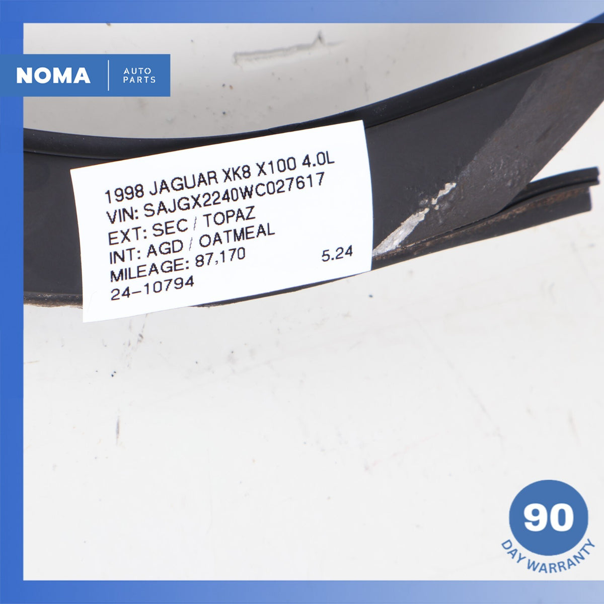 97-04 Jaguar X100 XK8 Front Exterior Windshield Weather Seal Strip Molding OEM - photo 17