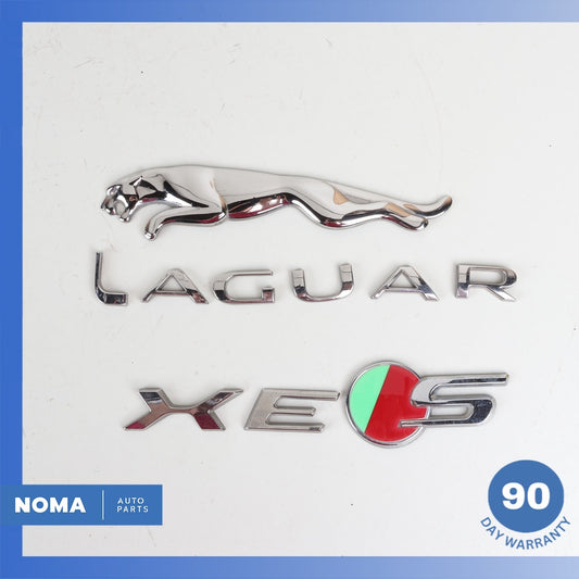 Jaguar X760 XE S Trunk Boot Logo Badge Emblem Chrome Set OEM - photo 1