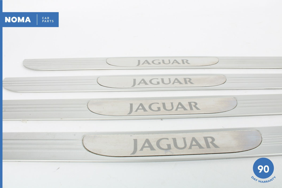 05-09 Jaguar XJ8 Vanden Plas X350 LWB Door Tread Scuff Plate Trim Set Of 4 OEM - photo 3
