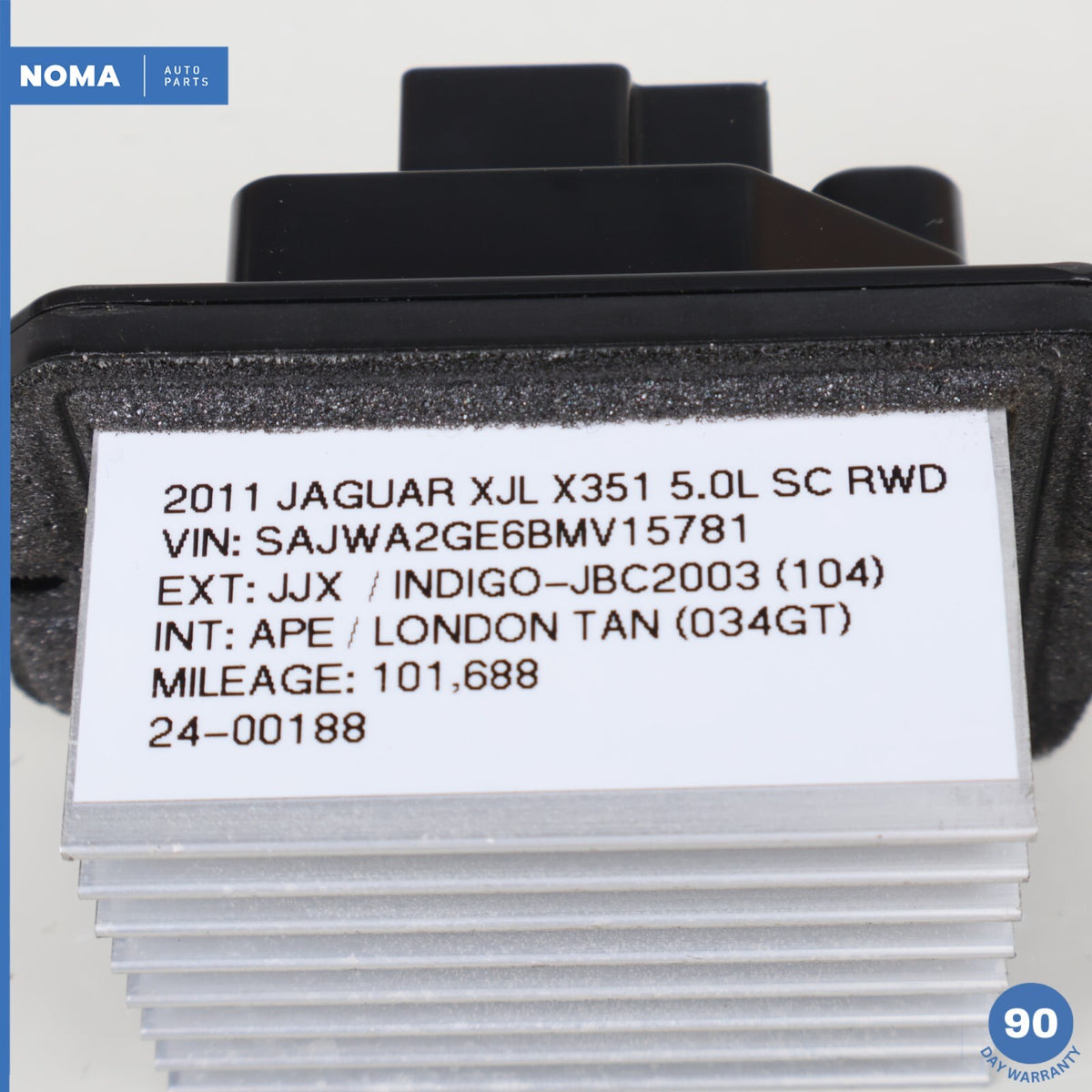10-19 Jaguar XJL XJ X351 A/C Heater Blower Motor Fan Resistor 8X2319E624AA OEM - photo 6
