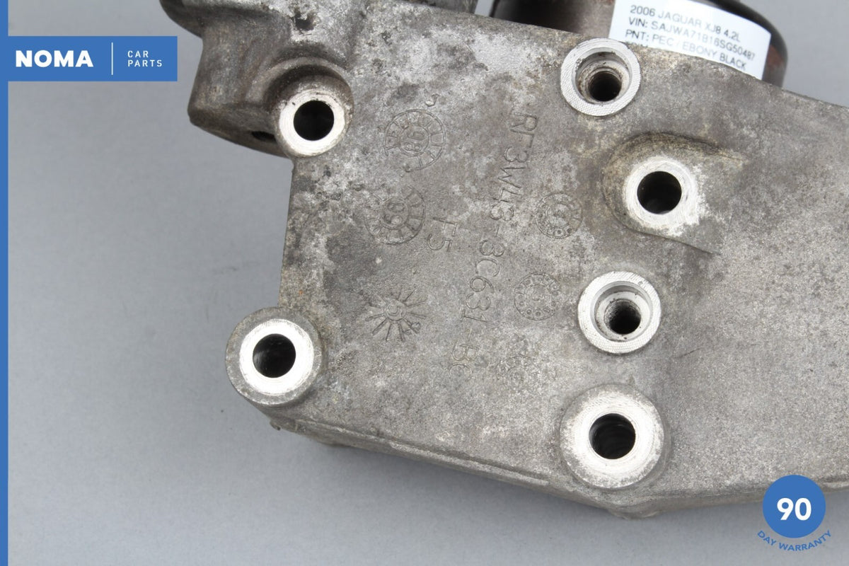 06-09 Jaguar XJ8 X358 Power Steering Pump Mount Bracket w/Pulley 3W433C631BC OEM - photo 2