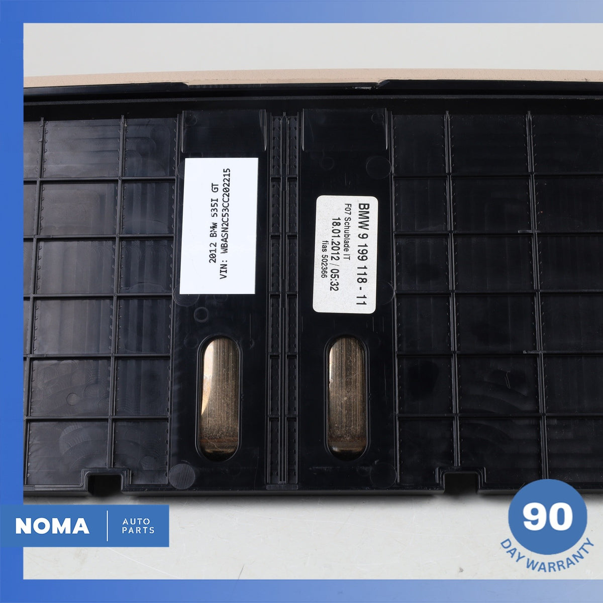 BMW F07 535i 550i GT Dashboard Storage Compartment Trim Panel Beige OEM - photo 11