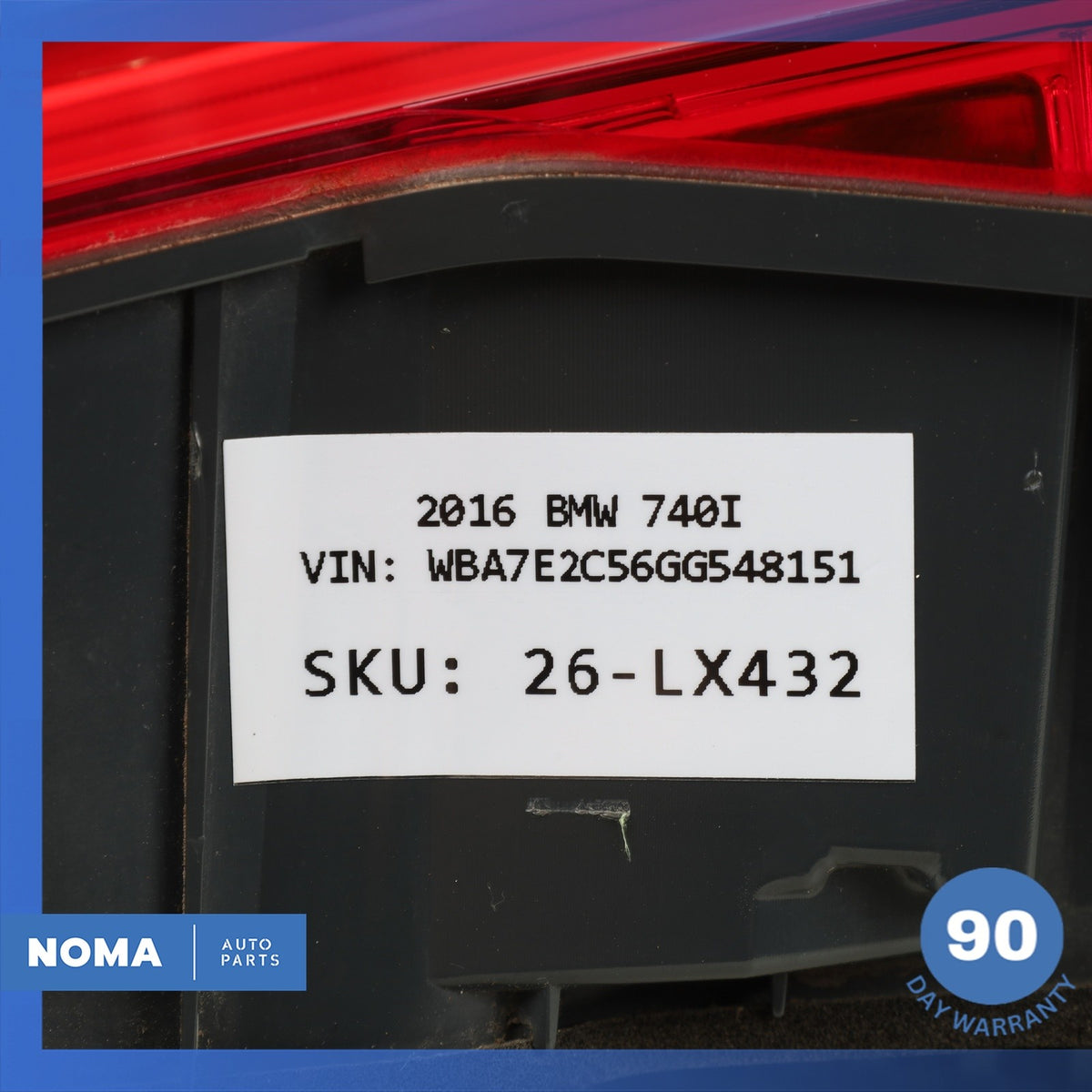 16-19 BMW G12 740i 750Li Rear Right Side Inner Taillight Tail Light Lamp OEM 76k - photo 15