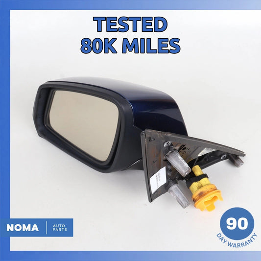 14-16 BMW F10 528i 535i 550i Left Side Rear View Door Mirror Blue OEM 80k - photo 1