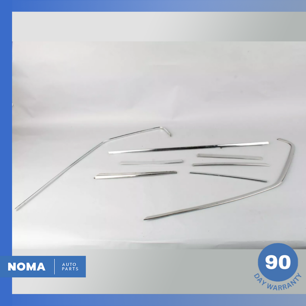 84-87 Jaguar XJ6 Series III Rear Right Side Door Window Molding Chrome Set OEM - photo 1